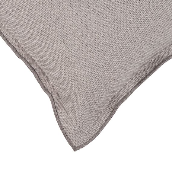 Чехол на подушку из фактурного хлопка серого цвета с контрастным кантом из коллекции Essential, 30х50 см, изображение 5