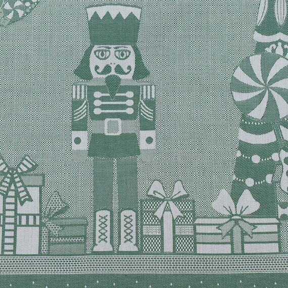 Скатерть из хлопка зеленого цвета с рисунком Щелкунчик из коллекции New Year Essential, 180х260см, изображение 5