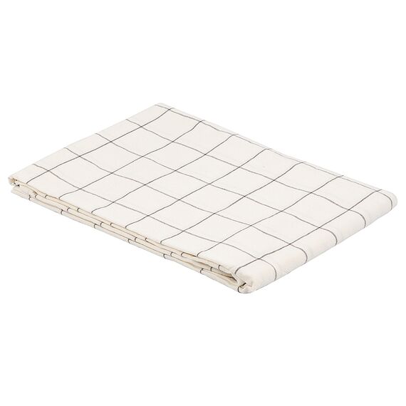 Скатерть из хлопка белого цвета в клетку из коллекции Essential, 170х250 см, изображение 3
