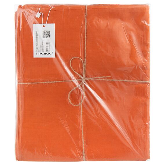 Скатерть на стол из хлопка оранжевого цвета Russian North, 150х250 см, изображение 4