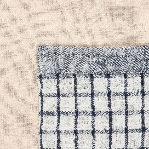 Фартук из плотного хлопка с контрастным карманом в клетку из коллекции Essential, 70х80 см, изображение 4