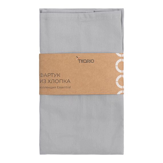 Фартук из хлопка серого цвета из коллекции Essential, 70х85 см, изображение 5