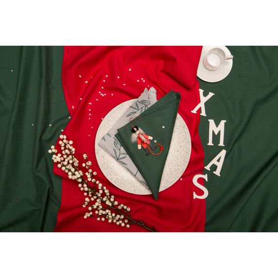 Скатерть на стол из хлопка зеленого цвета Russian North, 150х250 см, изображение 8