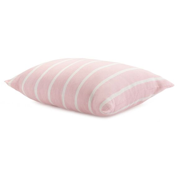 Чехол на подушку декоративный в полоску цвета пыльной розы из коллекции Essential, 40х60 см, изображение 6