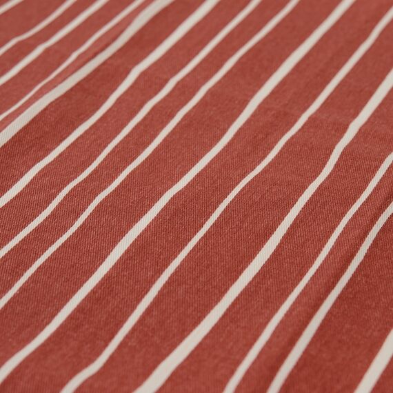 Салфетка сервировочная из хлопка терракотового цвета с принтом Полоски из коллекции Prairie, 45х45 см, изображение 4