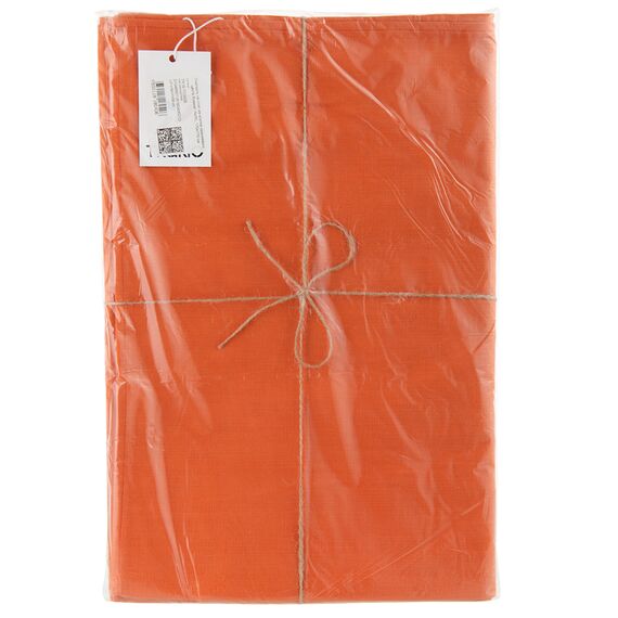 Скатерть на стол из хлопка оранжевого цвета Russian North, 170х170 см, изображение 4