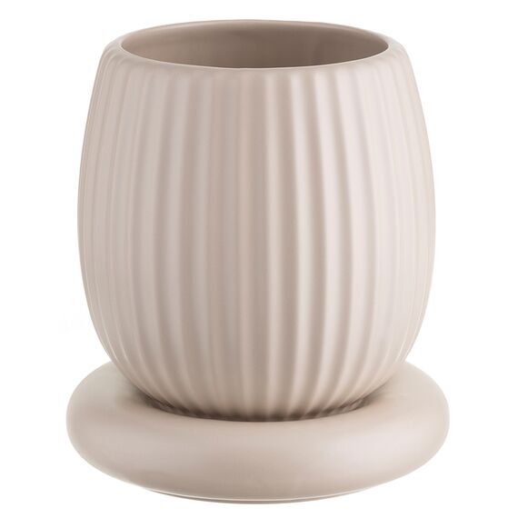 Горшок цветочный кремового цвета из коллекции Edge, 2,7л, Tkano