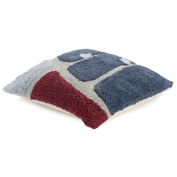 Чехол на подушку с рисунком Tea plantation серо-синего цвета из коллекции Terra, 45х45 см, изображение 3