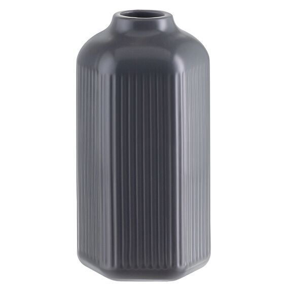 Ваза серого цвета из коллекции Edge, 22см, Tkano