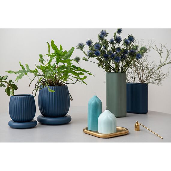 Горшок цветочный темно-синего цвета из коллекции Edge, 1,2л, Tkano, изображение 9