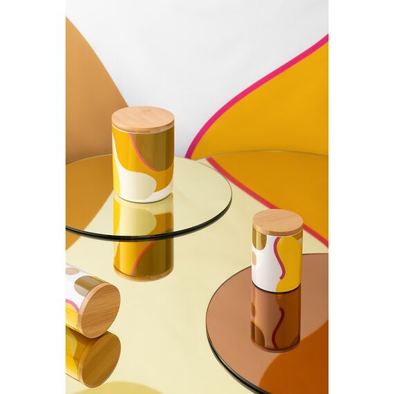 Банка для хранения горчичного цвета с авторским принтом из коллекции Freak Fruit , 275мл, Tkano, изображение 3