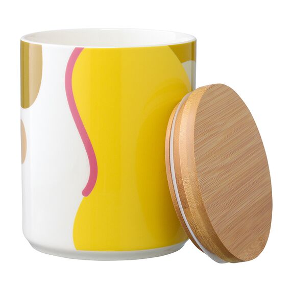 Банка для хранения горчичного цвета с авторским принтом из коллекции Freak Fruit, 1,25л, Tkano, изображение 5