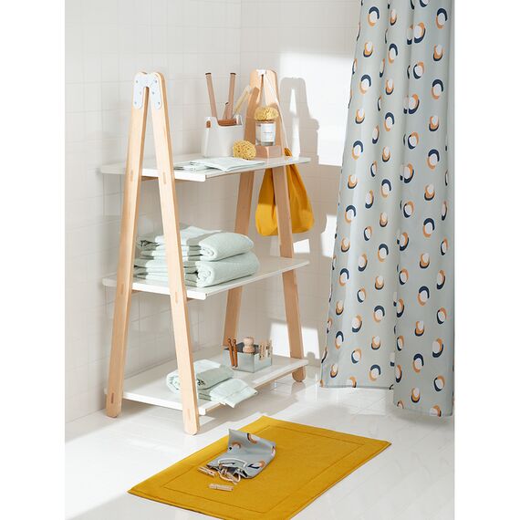 Штора для ванной мятного цвета с принтом Sun Spots  из коллекции Wild, 180х200 см, изображение 2