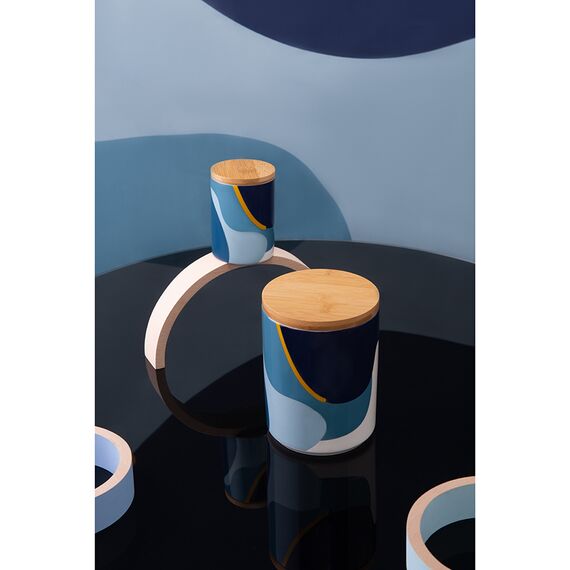 Банка для хранения синего цвета с авторским принтом из коллекции Freak Fruit, 1,25л, Tkano, изображение 3