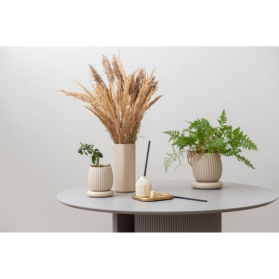 Горшок цветочный кремового цвета из коллекции Edge, 2,7л, Tkano, изображение 11