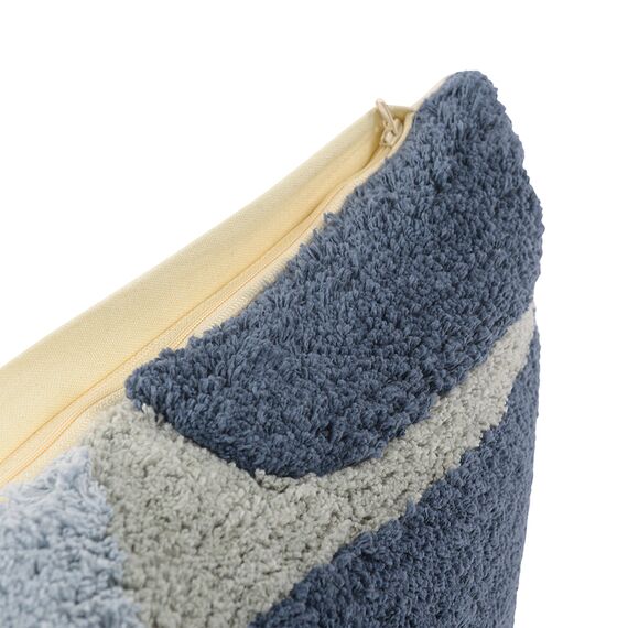 Чехол на подушку с рисунком Tea plantation серо-синего цвета из коллекции Terra, 45х45 см, изображение 5