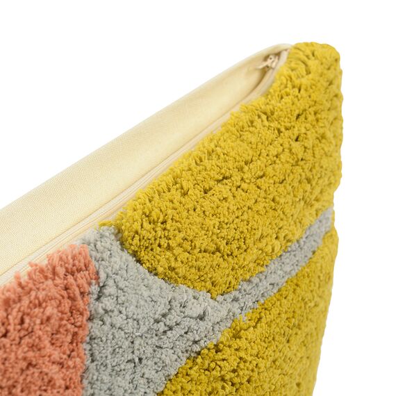 Чехол на подушку с рисунком Tea plantation горчичного цвета из коллекции Terra, 45х45 см, изображение 6