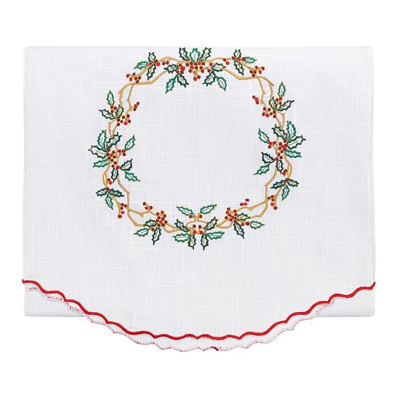 Дорожка на стол Festive wreath из коллекции New Year Essential, 45х150 см, Tkano