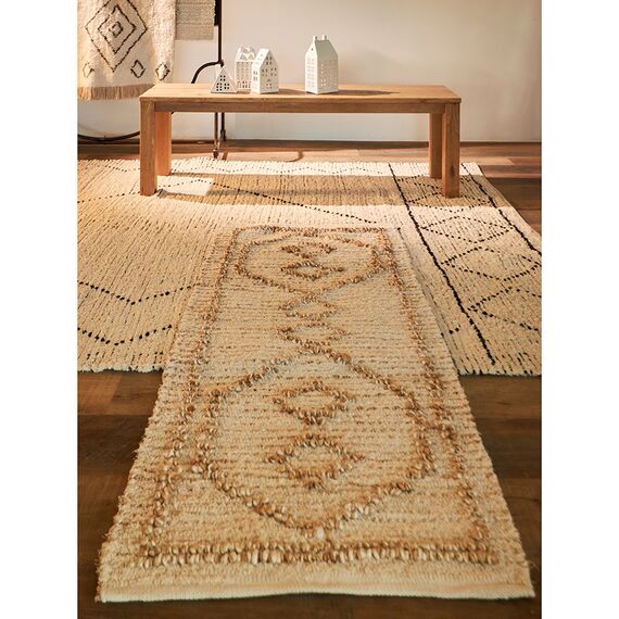 Ковер из джута и переработанного хлопка Kolkata из коллекции Ethnic, 70x160см, Tkano, изображение 2