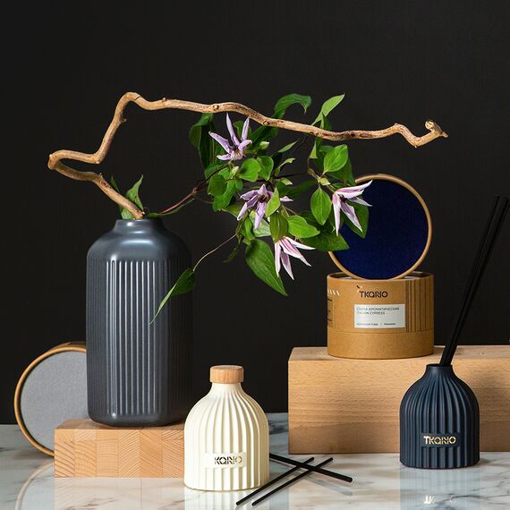 Диффузор ароматический Vetiver & Black cypress из коллекции Edge, 200 мл, бежевый, Tkano, изображение 7