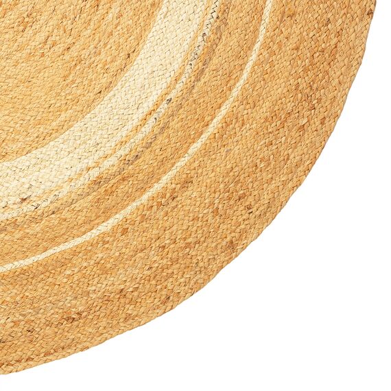 Ковер из джута круглый с вставками белого цвета из коллекции Ethnic, 150см, Tkano, изображение 5