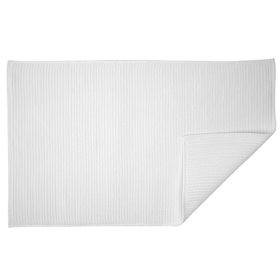 Коврик для ванной фактурный белого цвета из коллекции Essential, 50х80 см, Tkano, изображение 3