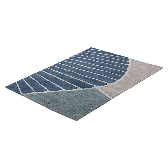 Ковер из хлопка с рисунком Tea plantation серого цвета из коллекции Terra, 160х230 см, изображение 4