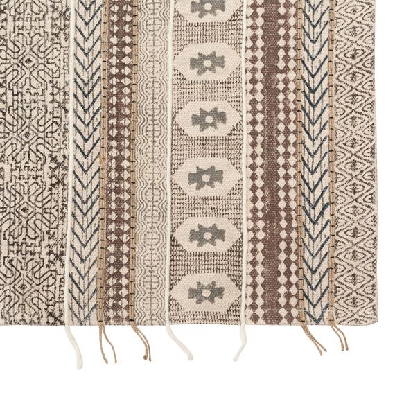 Ковер из хлопка, шерсти и джута с геометрическим орнаментом из коллекции Ethnic, 120х180 см, изображение 10