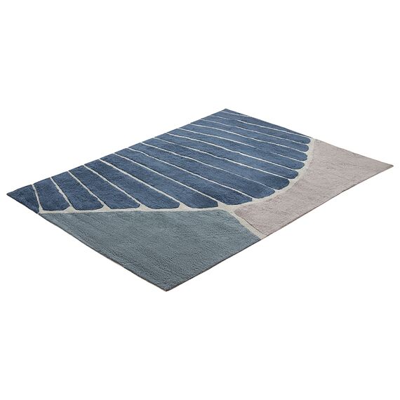 Ковер из хлопка с рисунком Tea plantation серого цвета из коллекции Terra, 200х300 см, изображение 4