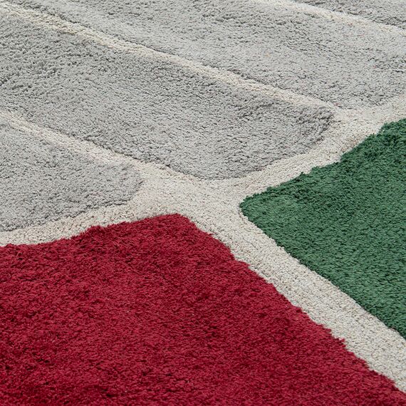 Ковер из хлопка с рисунком Tea plantation из коллекции Terra, 160х230 см, изображение 7