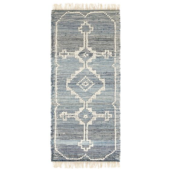 Ковер из шерсти и денима Jammu из коллекции Ethnic, 70x160см, Tkano