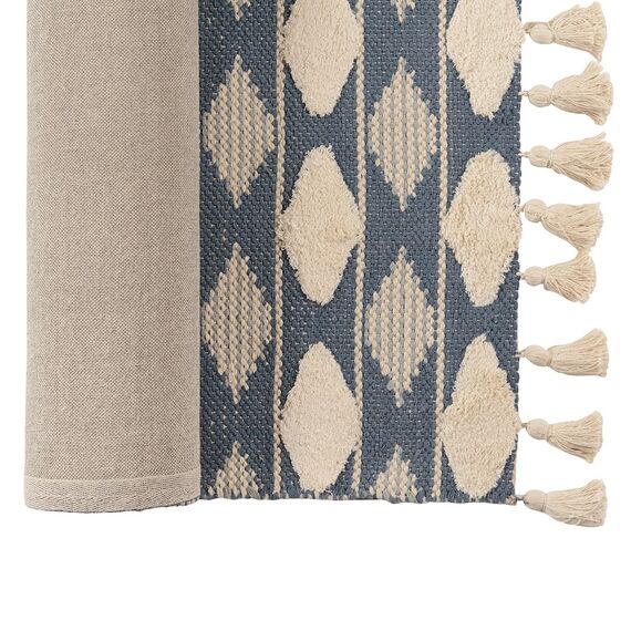 Ковер из хлопка синего цвета Argyle из коллекции Ethnic, 160х230 см, изображение 7