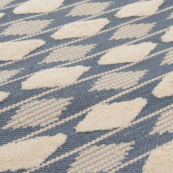 Ковер из хлопка синего цвета Argyle из коллекции Ethnic, 160х230 см, изображение 5