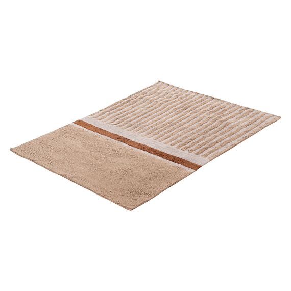 Ковер из хлопка с рисунком Tulip garden бежевого цвета из коллекции Terra, 120х180 см, изображение 5