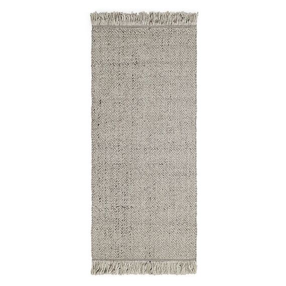 Ковер из переработанного пластика светло-серого цвета из коллекции Ethnic, 70х160 см, Tkano