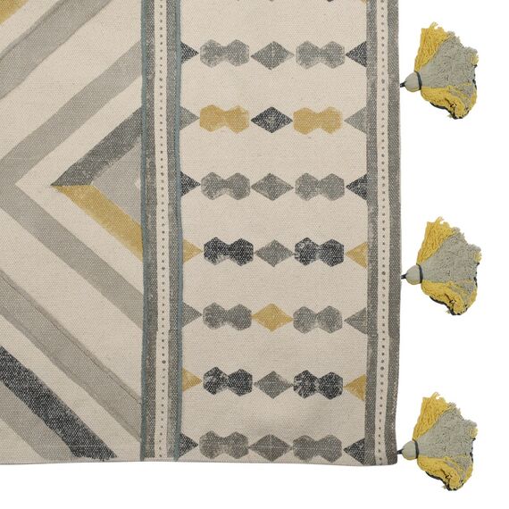 Ковер из хлопка с контрастным узором и кисточками из коллекции Ethnic, 200х300 см, изображение 10