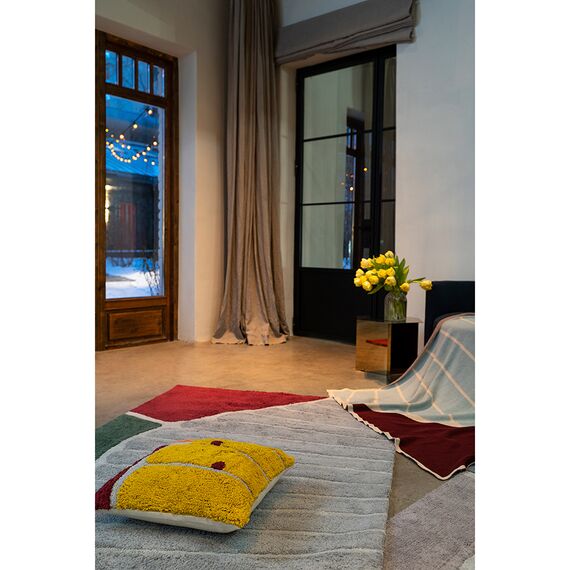 Ковер из хлопка с рисунком Tea plantation из коллекции Terra, 160х230 см, изображение 3