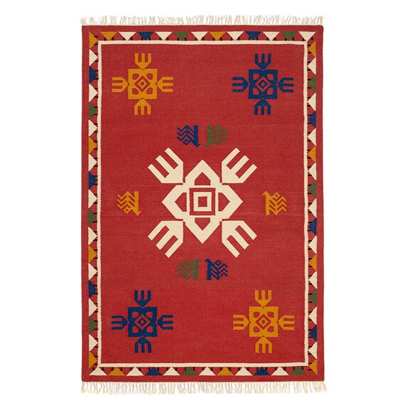 Ковер из шерсти по мотивам чувашских орнаментов из коллекции Cultural Heritage, 200х300 см, Tkano