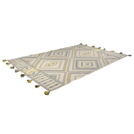 Ковер из хлопка с контрастным узором и кисточками из коллекции Ethnic, 200х300 см, изображение 7