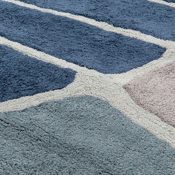 Ковер из хлопка с рисунком Tea plantation серого цвета из коллекции Terra, 160х230 см, изображение 7