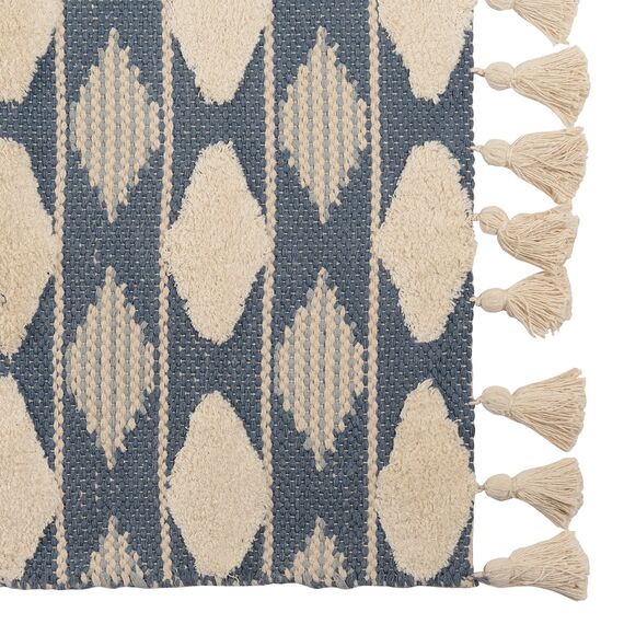 Ковер из хлопка синего цвета Argyle из коллекции Ethnic, 160х230 см, изображение 6