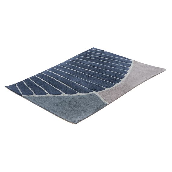 Ковер из хлопка с рисунком Tea plantation серого цвета из коллекции Terra, 120х180 см, изображение 4