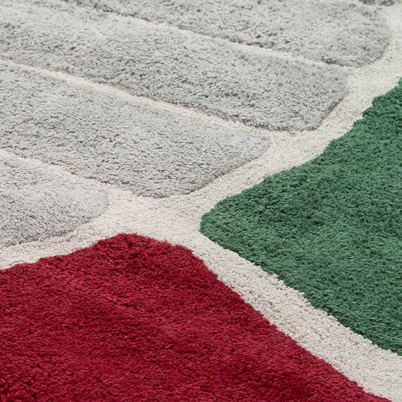 Ковер из хлопка с рисунком Tea plantation из коллекции Terra, 120х180 см, изображение 7