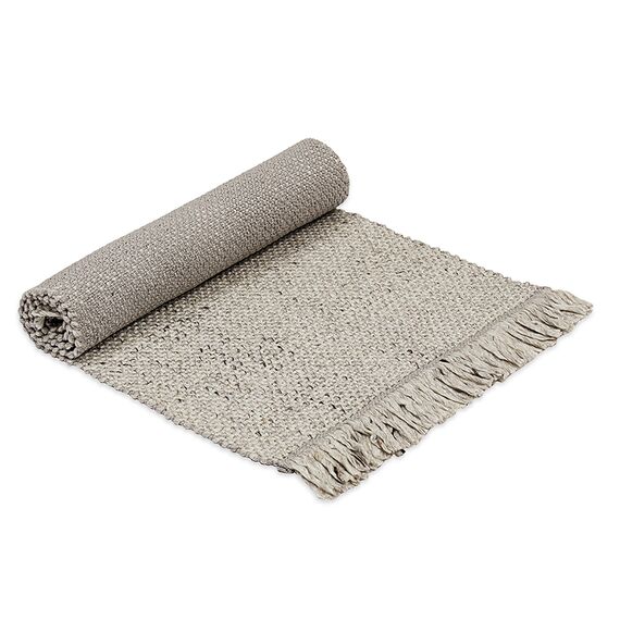 Ковер из переработанного пластика светло-серого цвета из коллекции Ethnic, 70х160 см, Tkano, изображение 11