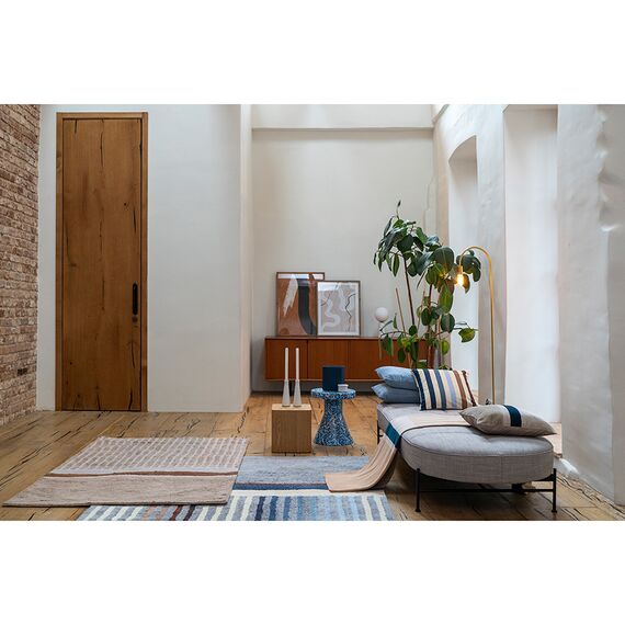 Ковер из хлопка с рисунком Tulip garden бежевого цвета из коллекции Terra, 120х180 см, изображение 2