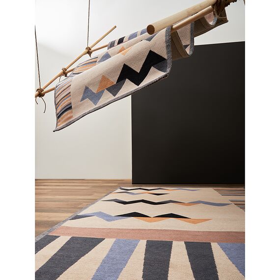 Ковер из хлопка по мотивам нанайских орнаментов из коллекции Cultural Heritage, 160х230 см, Tkano, изображение 3