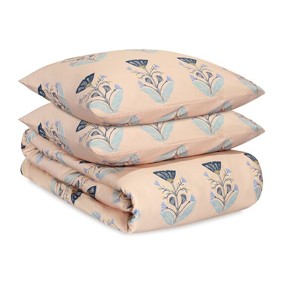 Комплект постельного белья 'Летний цветок' из премиального сатина из коллекции Russian North, 150х200 см, Tkano