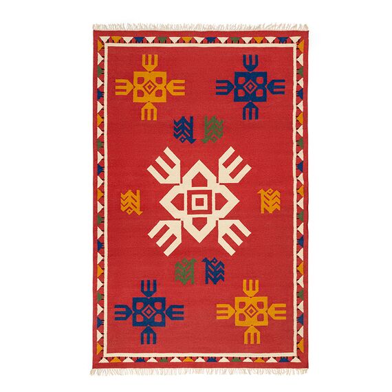 Ковер из шерсти по мотивам чувашских орнаментов из коллекции Cultural Heritage, 160х230 см, Tkano