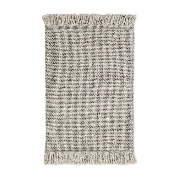 Ковер из переработанного пластика светло-серого цвета из коллекции Ethnic, 60х90 см, Tkano