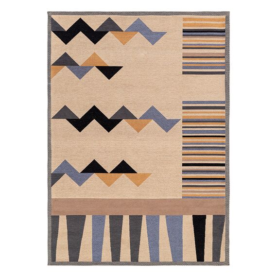 Ковер из хлопка по мотивам нанайских орнаментов из коллекции Cultural Heritage, 160х230 см, Tkano